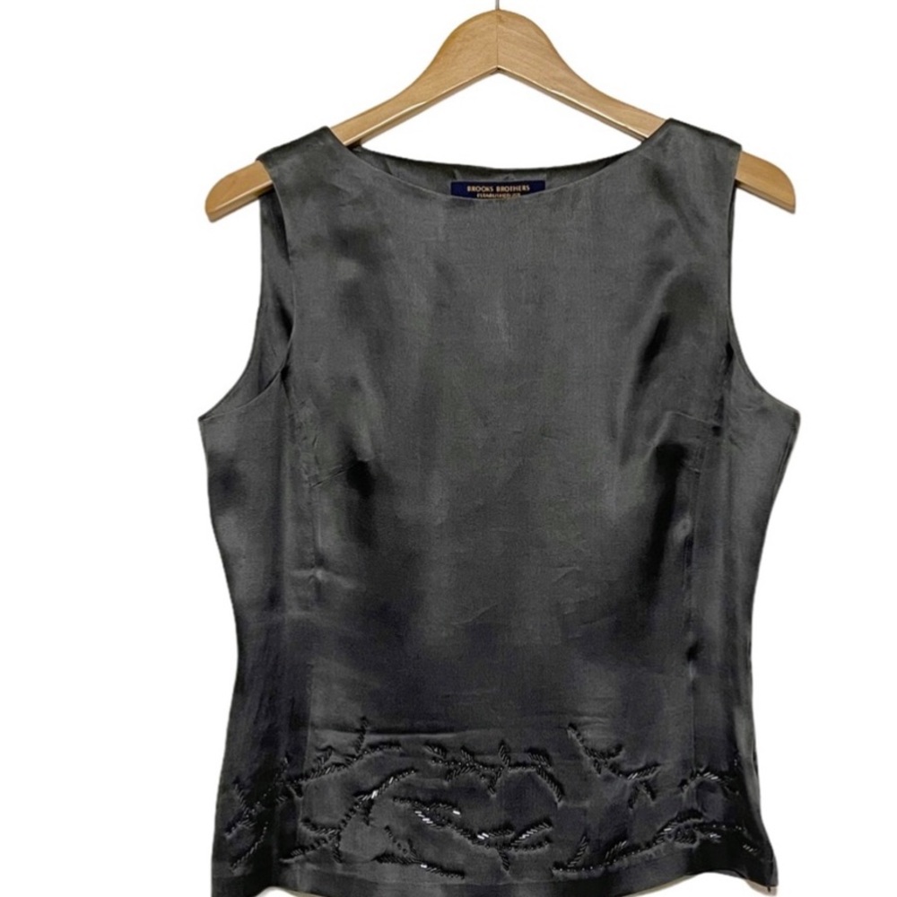 Brooks Brothers Silk Beaded Shell
